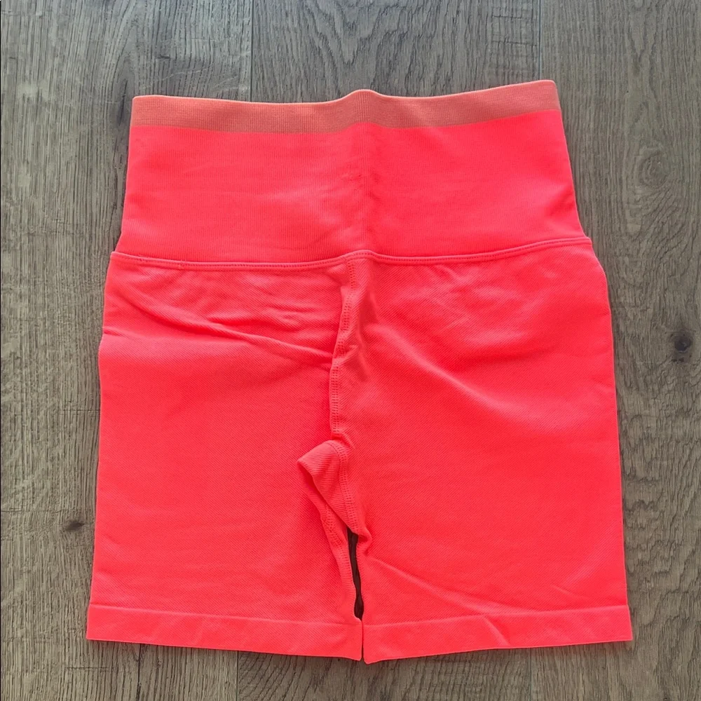 NWOT JoyLab Women's High-Waisted Neon Orange Shorts Size S